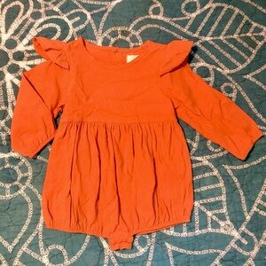 Boutique ruffled fall romper